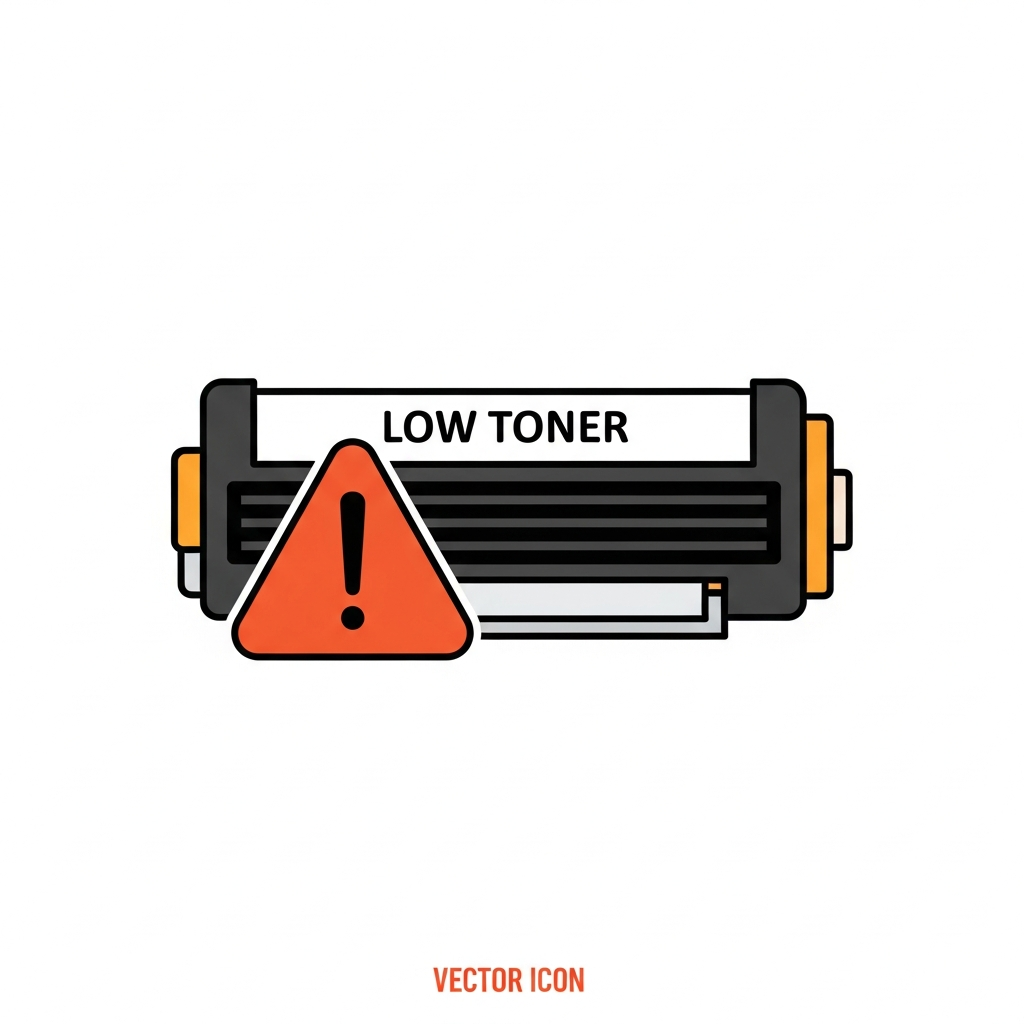 Low toner warning icon