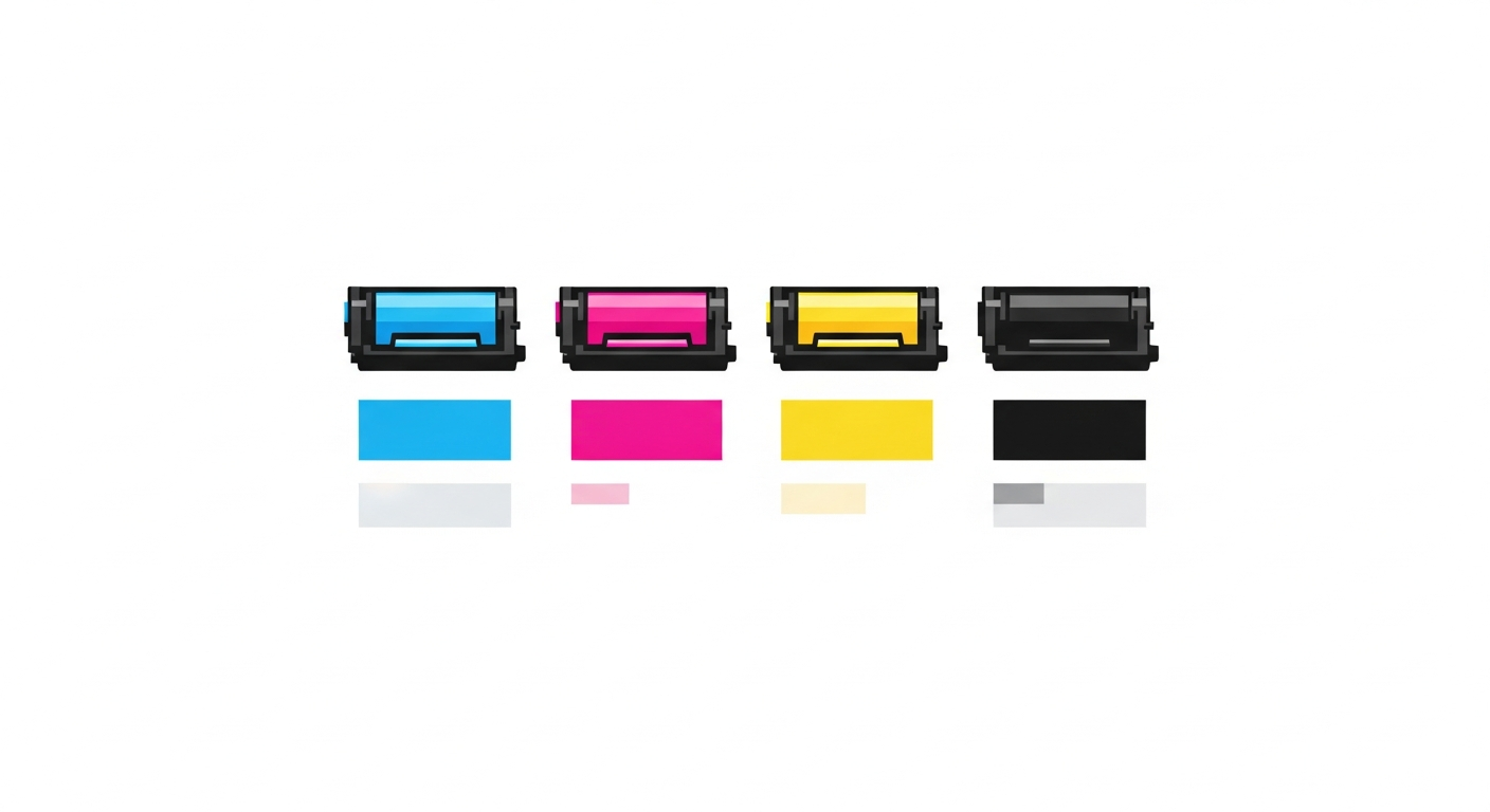 CMYK toner lifecycle tracking