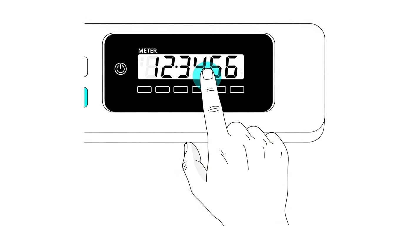 Printer meter counter display