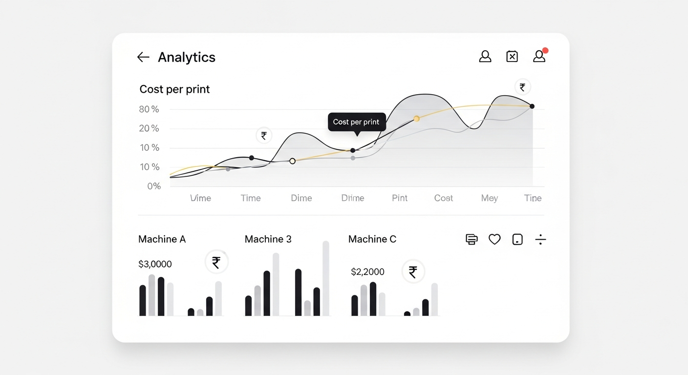 Analytics dashboard with cost reports